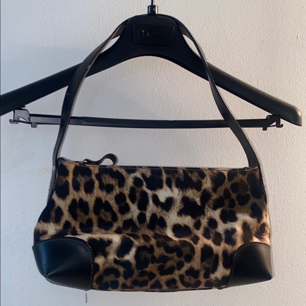 Vintage Nine West Leopard Print Shoulder Bag